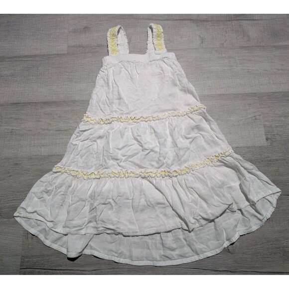 Tartine et Chocolat Paris Sleeveless Dress Girls Size 6 A White Sundress Floral - Picture 7 of 9